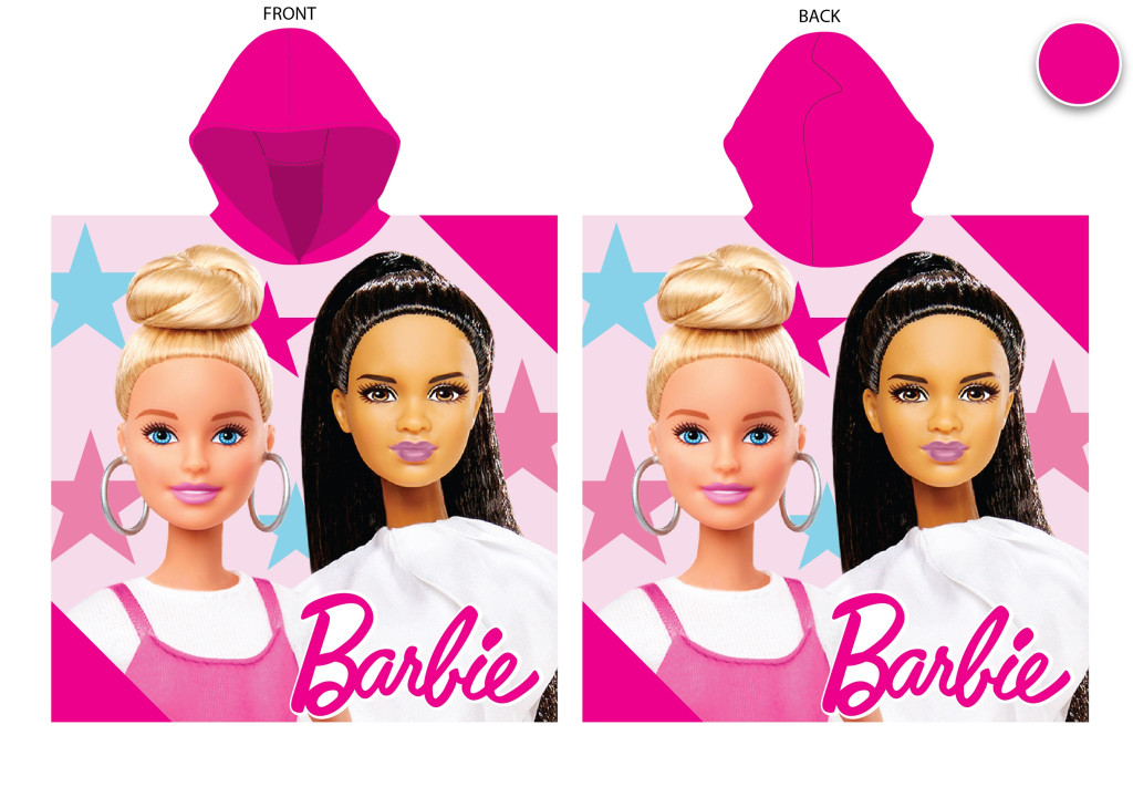 Barbie Kids Hooded Beach Towel Poncho