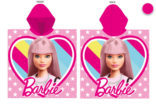 Barbie Kids Hooded Beach Towel Poncho