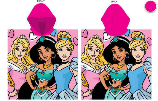 Disney Princess Kids Hooded Beach Towel Poncho