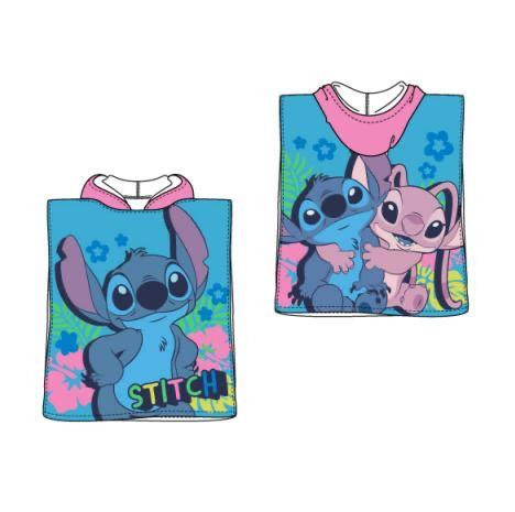 Stitch Kids Hooded Cotton Beach Towel Poncho