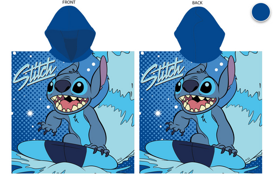 Stitch Kids Hooded Beach Towel Poncho